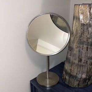 Silver Metal Mirror Fixture From The Gap - Heavy